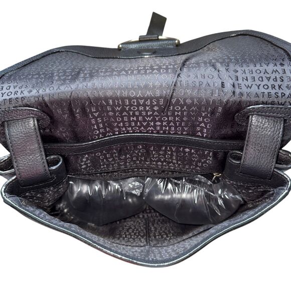 EUC KATE SPADE WKRU4378 Clarke Street Kamille Black Ltr Flap Messenger Crossbody - Picture 5 of 10